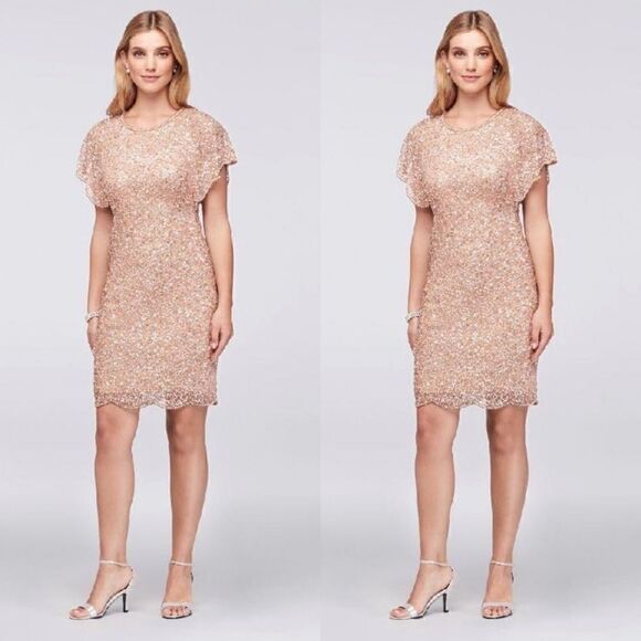 Adrianna Papell Flutter Sleeve Dress - Picture 4 of 11